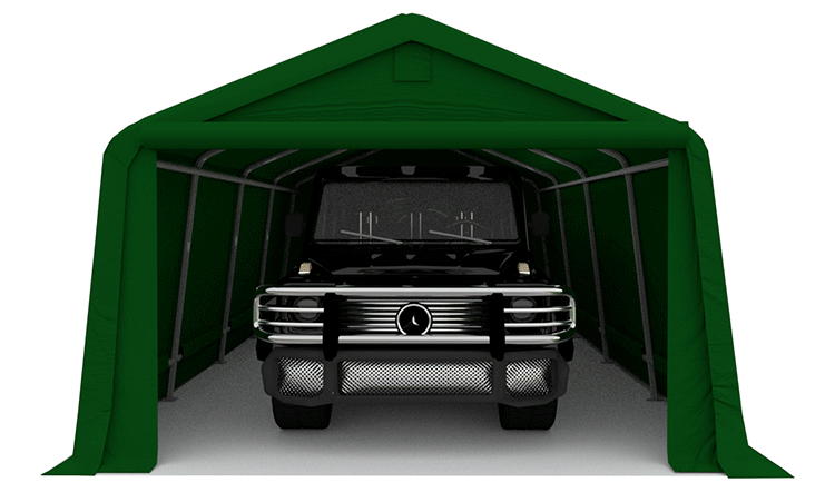 Garaža za auto 3,3x4,7 m zelena