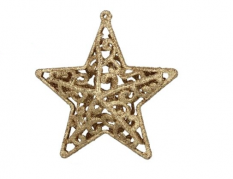 Karácsonyfadísz - csillag 3db 10,5cm GOLD