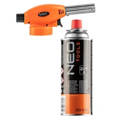 Šroubovací plynový hořák + plynová kartuše s butanem, 227 g 20-041