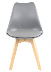 Jedilni stoli 4 kosi sivi skandinavski stil Basic