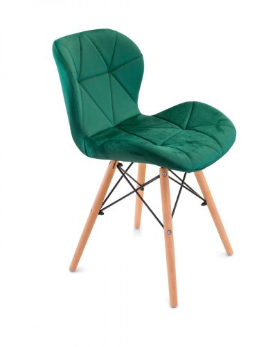 Blagovaonska stolica baršunasto zelena SMARAGD