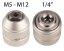 Adapter csapokhoz, 1/4" DR M5-M12 12-905 12-905