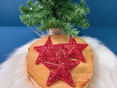 Christbaumschmuck - Stern 3 Stk. 10,5 cm RED