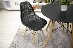 Stolica za blagovaonicu u skandinavskom stilu Black Grid