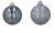 Karácsonyi gömbök 12db 6cm Grafit