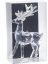 Коледен орнамент елен прозрачен сребърен