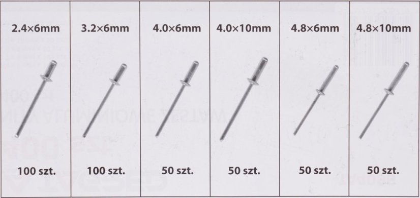 Nituri din aluminiu 2,4/3,2/4,0/4,8mm TA4096