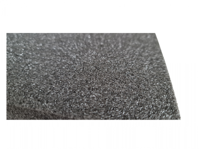 Habszivacs tábla PE foam 35kg/m3 50x50x3cm fekete