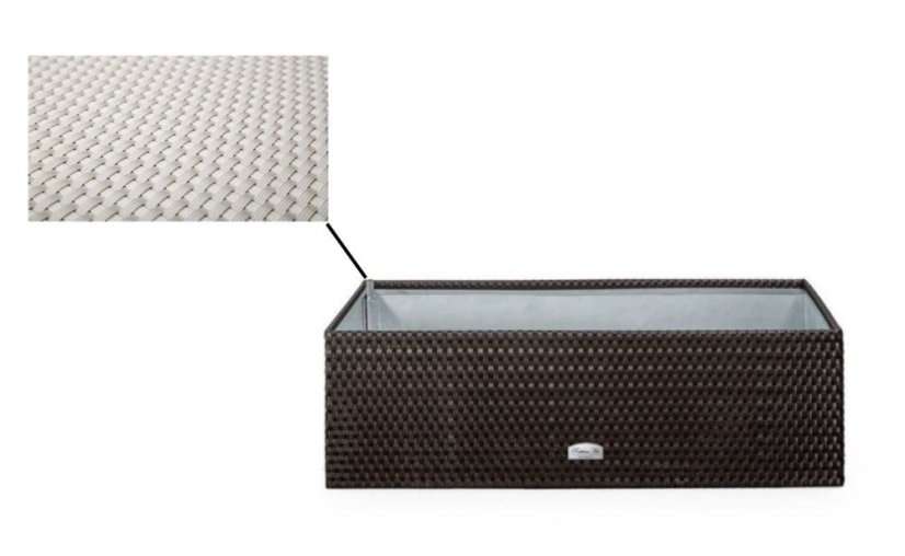 Rattan virágtartó Salermo fehér 95x40x30