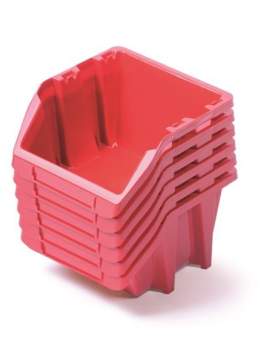 Kunststoffboxen 214x198x133mm Red 6Stck