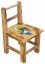 Детска дървена масичка Смърфовете + 2 столчета