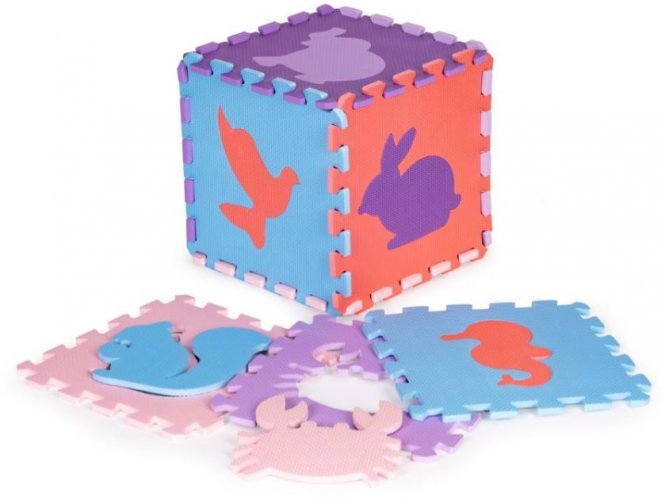 Puzzle din spumă - covor educativ 114x87cm Color animals