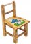 Gyerek fa asztalka Hupikék törpikék + 2 szék