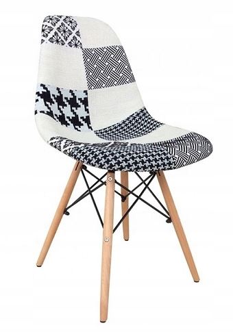 Esszimmerstühle 4St. Patchwork White