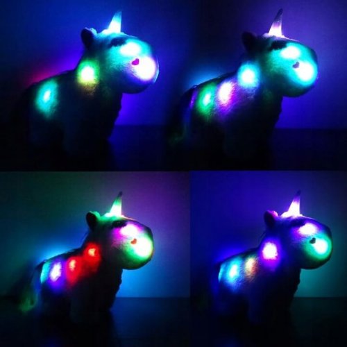 Unicorn de pluș cu LED-uri Rarity