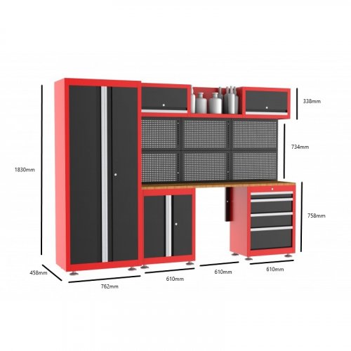 Комплект мебели за работилница TREDECIM RED