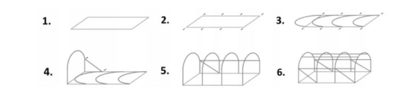 Konstrukcija za plastenik 2,5x5m PREMIUM