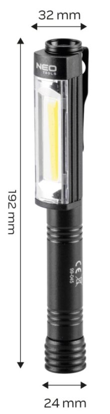 Akkumulátoros ellenőrző lámpa 400 lm COB 99-045