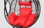 Balansoar/scaun suspendat Maroko negru cu pernă roșie