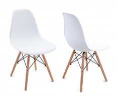 Комплект бели столове в скандинавски стил CLASSIC 3+1 ГPAТИC!