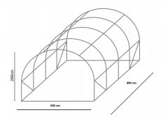 Konstrukció a kerti 2x4m fóliaházhoz PREMIUM