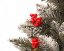 Božićno drvce Smreka 120cm Luxury Diamond s crvenim bobicama