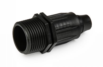 QJ csatlakozó PE csepegtető tömlőhöz 16 mm, 1/2" külső menettel