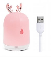 Арома дифузер LED USB 200ml Deer Pink