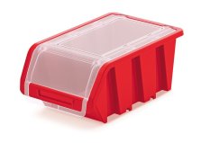 Затваряща се пластмасова кутия 195x120x90mm Червено