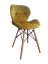 Jedálenská stolička zamatová žltá AMBER