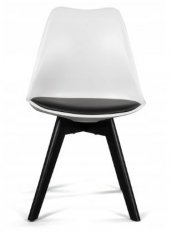 Stuhl in Weiß-Schwarz skandinavischer Stil DARK-BASIC