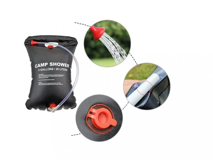 Duș portabil solar pentru camping Camp Shower 20l