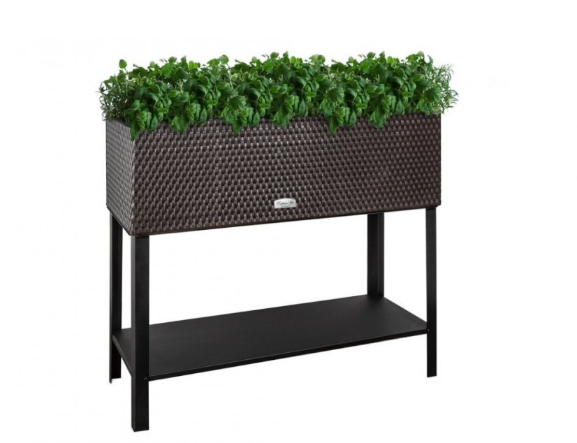 Rattan virágtartó Salermo zöldes-barna 95x40x30