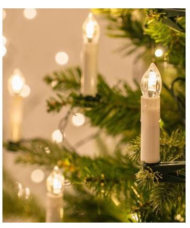 Luminițe tradiționale de Crăciun, 20 buc, alb cald