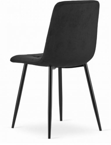 Blagovaonska stolica od baršuna Black Luxury