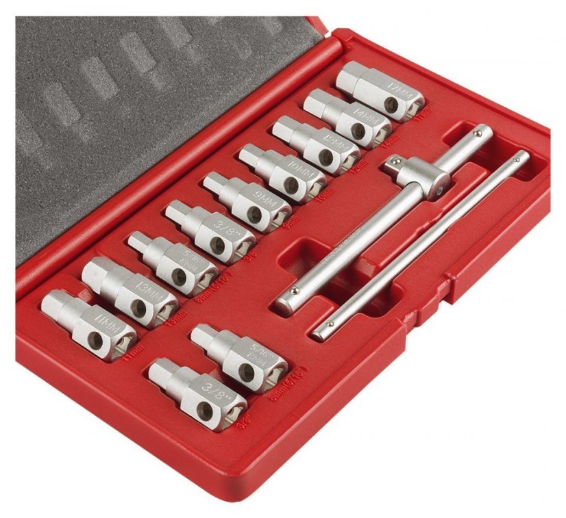 Olajleeresztő csavar kulcs készlet 3/8" 13 db