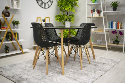 Étkező szék skandináv stílusban Black Grid