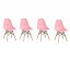 Scaune de sufragerie 4buc roz, stil scandinav Classic