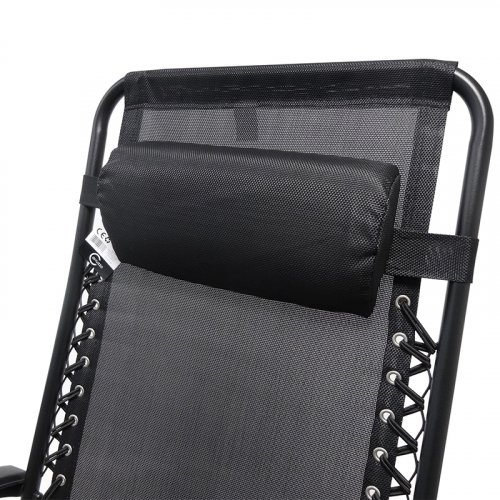 Podesiva vrtna fotelja s jastukom Black/Light Grey