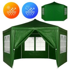 Vrtni paviljon 2x2x2m sklopivi + 6 zidova sa prozorom zeleni