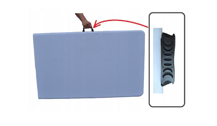 Masă pliabilă de catering 240cm negru