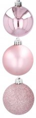 Božične kroglice za drevo 6cm 36 kos Pink