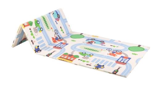 Faltbare Spielmatte für Kinder 180x200xm Alphabet und Städtchen