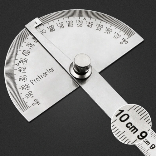 Szögmérő rögzítővel 0-180° 100mm