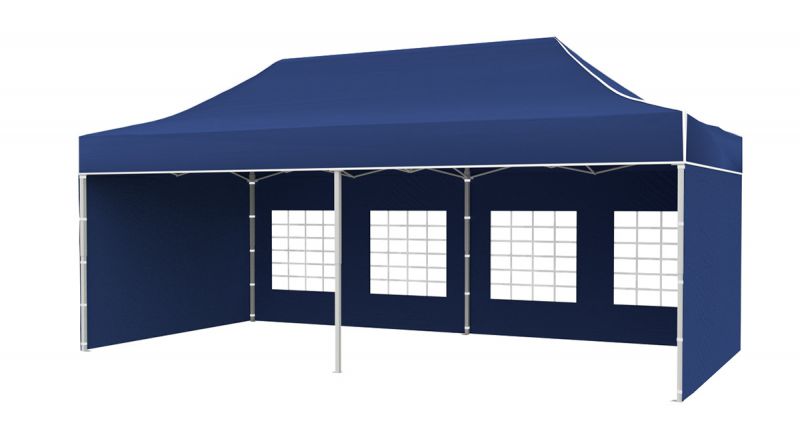 Cort pavilion pliabil 3x6 albastru Premium quality
