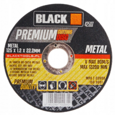 Disc de tăiere metal 125x1,2 mm Blacktool 42507