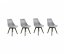 Трапезни столове 4бр Сив скандинавски стил Dark-Basic