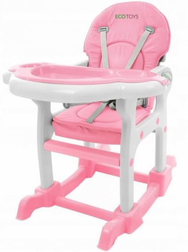 Детско столче за хранене 3в1 PINK Ecotoys