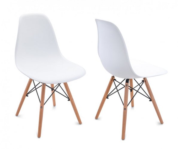 Blagovaonske stolice 4 kom bijele skandinavski stil Classic
