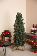 Božično drevo 130cm v ovitku iz jute